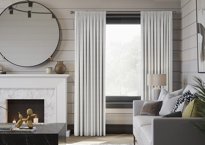 Shima Faux Silk, White - Made to Measure Curtains - Image 3